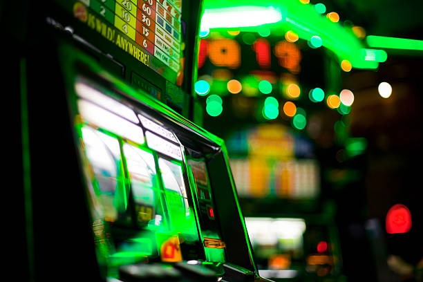 Slot game interface showing reels and bet controls